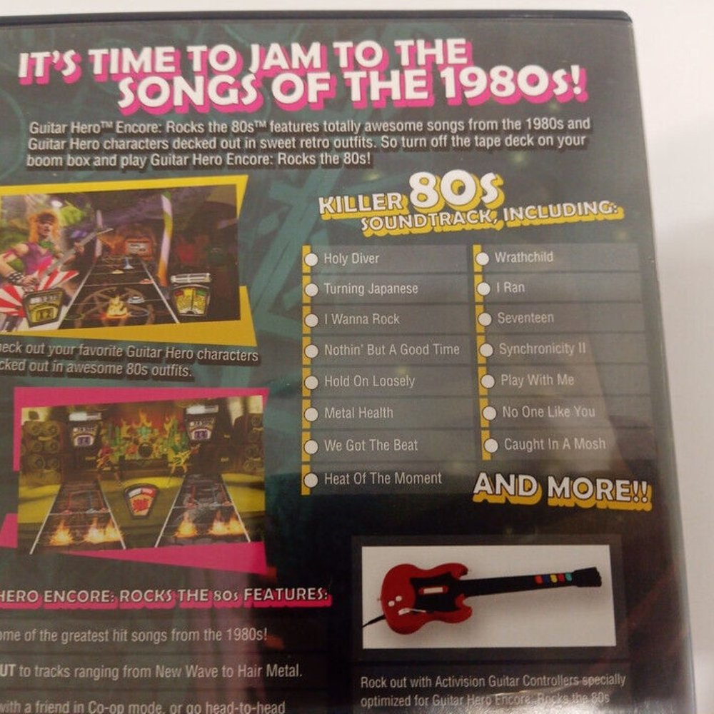 Ps2 Playstation 2 II Guitar Hero Controller Bundle 4 Games, Strap and Poster - Picture 13 of 15